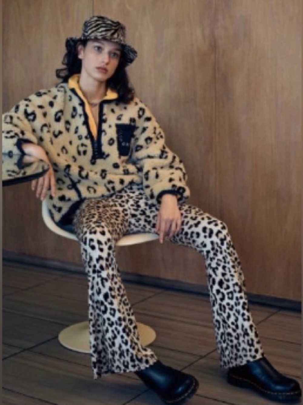 UO Leopard Print Flared Pants